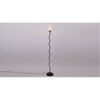 Deirdre Black Glass Shade Floor Lamp