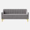 Fame Velvet 3 Seater Sofa in Grey Colour