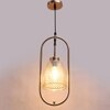 Eliante Hanging Light, White Glass Shade, Mild Steel And Wood, 1 Bulb