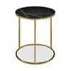 Monroe Metal Side Table in  Gold Finish