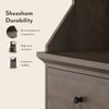 Riveria Solid Wood Bar Cabinet (Danish Walnut Finish)
