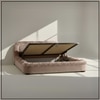 Casa Haven Relax King Size Bed in velvet With Engineered Hardwood Frame & Hydraulic Storage