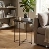 Scandinavian Xever Steel Side Table in Black Colour