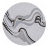 Handmade Round Wool Silk Rug Modern Wave Beige 5 Feet Carpet
