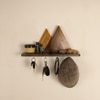 Solitaire Wooden Wall Shelf Organiser With Key Holders