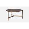 Albertoni Round Coffee Table With Ss Base In Bronze Colour