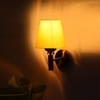 Devansh Metal Electric Wall Light in Gold Colour with Yellow Shade Count of 1 Light