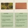 Luxe Home 100% Natural Coir Doormat Leaf Print Design (71x45 cm)