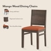 Atlas Crest Storage Solid Wood 6 Seater Dining Table With 6 Atlas Dining Chairs (Finish : Danish Walnut, Chair Colour : Burnt Orange)