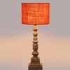 Devansh Orange  Jute   Table Lamp With  Wood Natural Base (7X7X21.25 Inches)-17