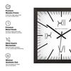 A Quiet Square of Time Roman Numerals Wall Clock