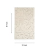 Handmade Wool Area Rug Modern Abstract Ivory Green 5 x 8 Feet Carpet