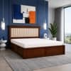 Leher Solid Wood Comfort Queen Bed Box Storage Provincial Teak Finish Mattress 60 x 78 Inches