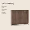 Webster 48 Pair Shoe Rack in Classic Walnut Finish