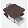 Jazz Center Table Frosty White & Choco Walnut