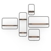 Jasper Set Of 5 Wall Shelves In Amber Walnut Finish