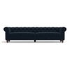 Winchester Luxe 4 Seater Fabric Sofa in Sea Port Blue Velvet Colour