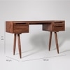 Southwark Double Pedestal Solid Wood Desk in Brown Colour