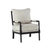 Luxe Linen Fabric Lounge Chair- Off White
