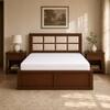 Eshaan Solid Wood Compact Queen Bed Box Storage Provincial Teak Finish Mattress 60 x 72 Inches