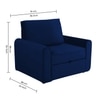 Clevam  Pull Out Sofa cum Bed  in Navy Blue Colour