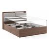 Tyra King Size Bed Box Storage In Classic Walnut Finish