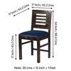 Rosslyn Sheesham Wood Dining Chair in Mahogany Finish & Navy Blue Velvet Cushion Seat