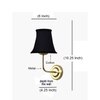 Devansh Gold Wall Mounted Lamp With Black Cotton Shade