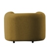 Zenol Boucle Fabric 1 Seater Sofa In Yellow