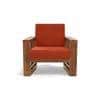 Parson 1 Seater Wooden Sofa In Teak Finish (Lava)