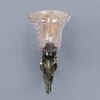 Devansh Metal Electric Wall Light in Antique gold Colour with Transparent Shade Count of 1 Light
