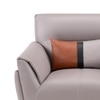 Jonas 1 Seater Leatherette Sole in Oyster Grey Colour