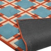 Presto Blue Geometric Hand Tufted Wool Carpet 4X6 Feet