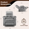 Avion Fabric One Seater Motorized Recliner in Grey Colour