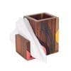 Teak leaves cutlery holder small (4.5x3x4.5)