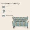 Frida 2 Seater Fabric Loveseat In Dusty Teal Floral Colour