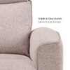 Canyon One Seater Manual Fabric Recliner in Greige Beige Colour