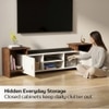 Bluewud Optimal Engineered Wood Tvcabinet In Brown Maple & White Finish