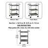 Metalsmith Metal Three Tier Serving Trolley Silver Finish Style 1