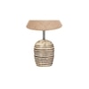 Beige Jute with White Brushed Wood Table Lamp