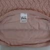 Criss Cross Pink Pearl Cotton Knitted Decorative Cushion Cover 12 x 20 Inches