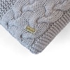 Archer Opal Grey Cotton Knitted Cushion Cover 12X20 Inches