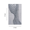 Handmade Wool Silk Area Rug Modern Wave Grey 3 x 5 Feet Carpet