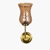 Devansh Metal Electric Wall Light in gold Colour with Lavender Shade Count of 1 Light