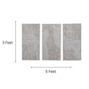 Abstract Neutral Wool Silk Wall Art 3 Panel Set 5 x 3 Feet
