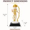 Devotional Eternal Shri Ram Statue in White and Gold Colour
