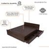 Esmeralda Queen Bed with 4 Drawer Storage