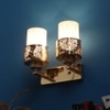Eliante Modern Wall Lights Mild Steel & Glass Material Gold & White Finish