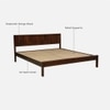 Hestia Non Storage Solid Wood Bed Queen Size in Tobacco Colour