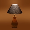 Devansh Blue Jute Table Lamp With Wood Natural Base (10X12.5 Inches)-35